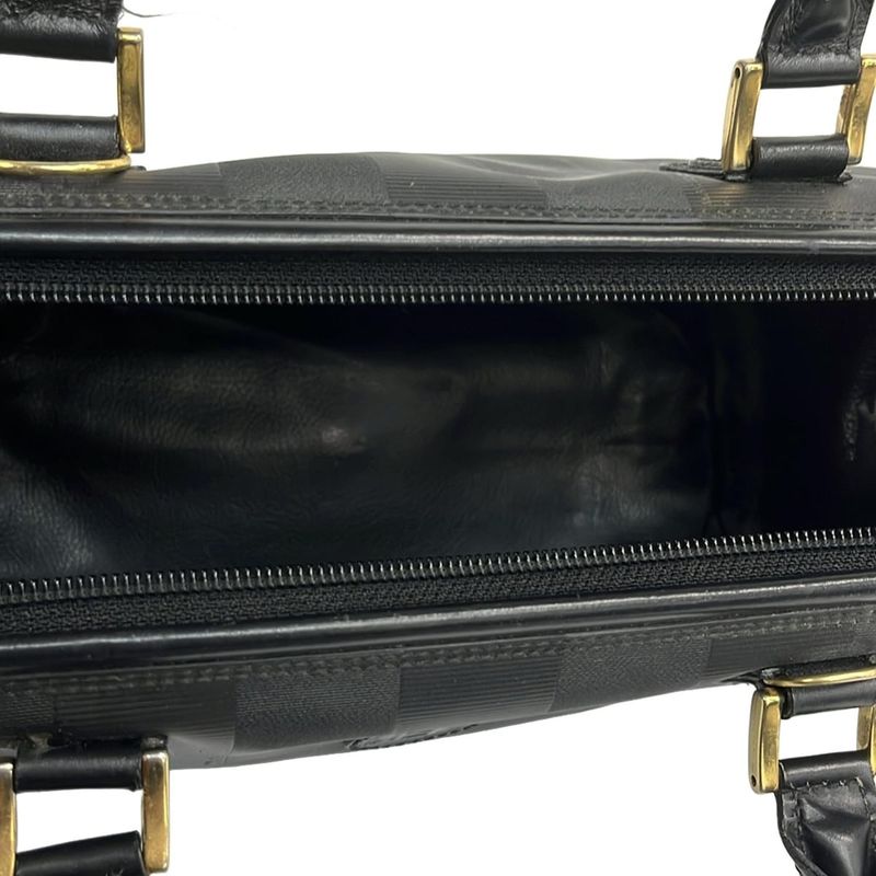 Fendi Handbag Pecan Black Mini Boston Leather