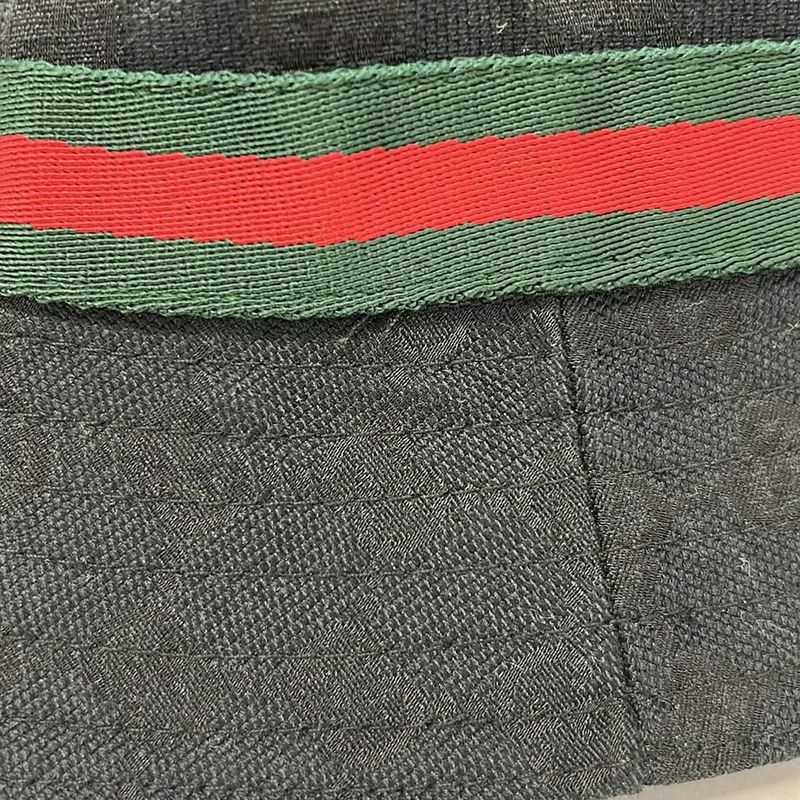 Gucci Hat M Dark Navy Green Red GG Pattern Sherry Cotton Dark