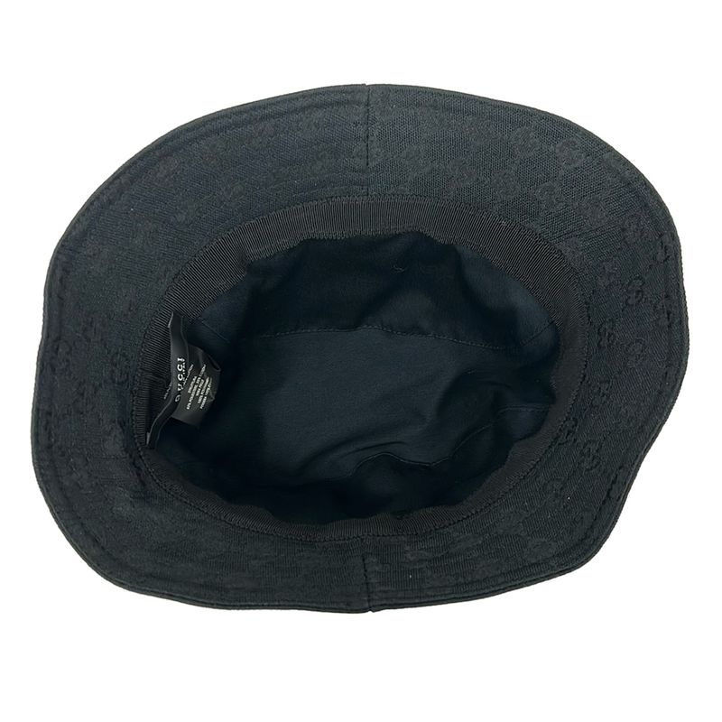 Gucci Hat M Dark Navy Green Red GG Pattern Sherry Cotton Dark