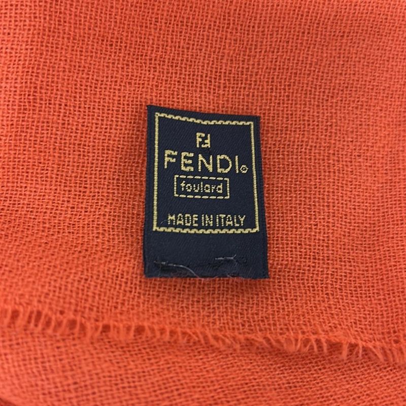 Fendi Shawl Orange Wool