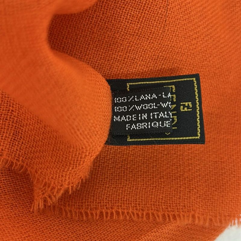 Fendi Shawl Orange Wool