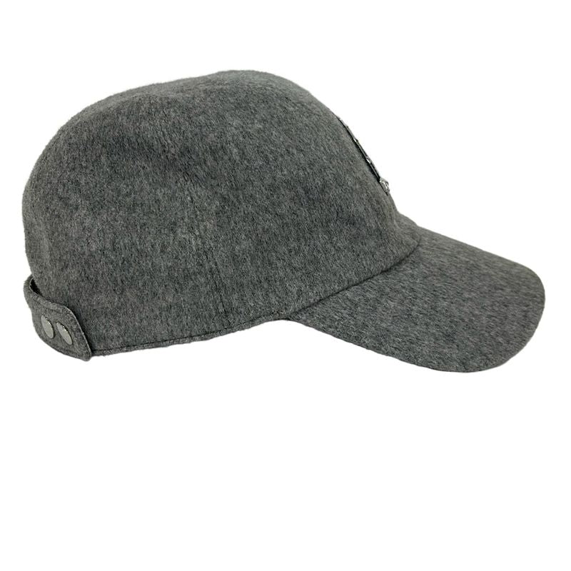 Hermes Cap 57 Gray Horseshoe Studs Cotton Cashmere