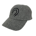 Hermes Cap 57 Gray Horseshoe Studs Cotton Cashmere
