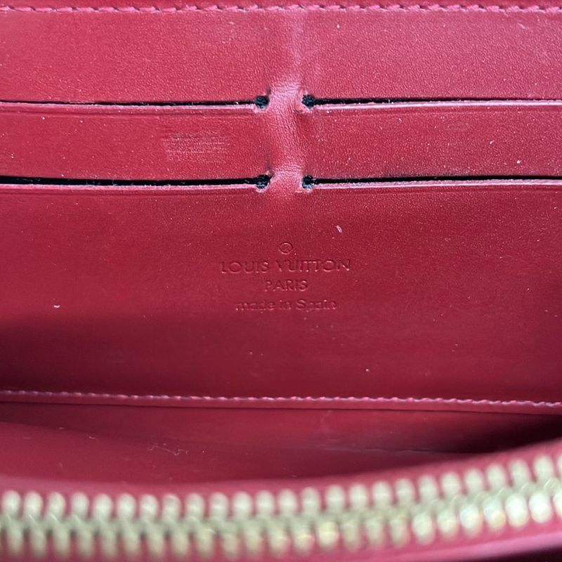 Louis Vuitton Wallet Monogram Vernis Zippy Rouge Fauvist