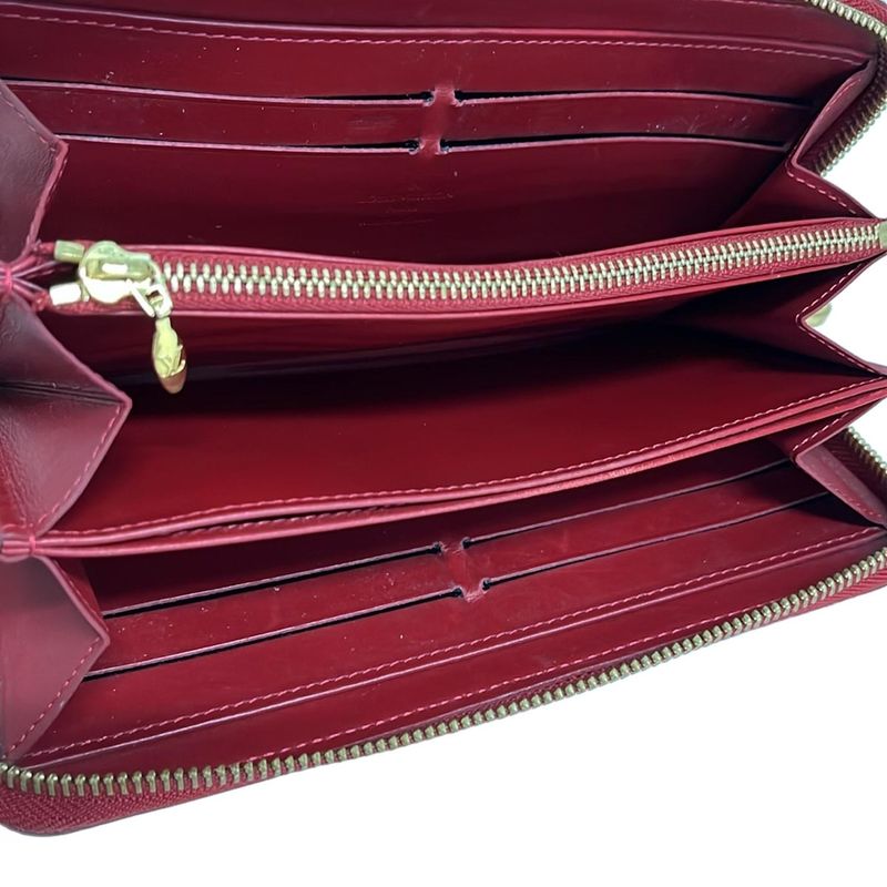 Louis Vuitton Wallet Monogram Vernis Zippy Rouge Fauvist