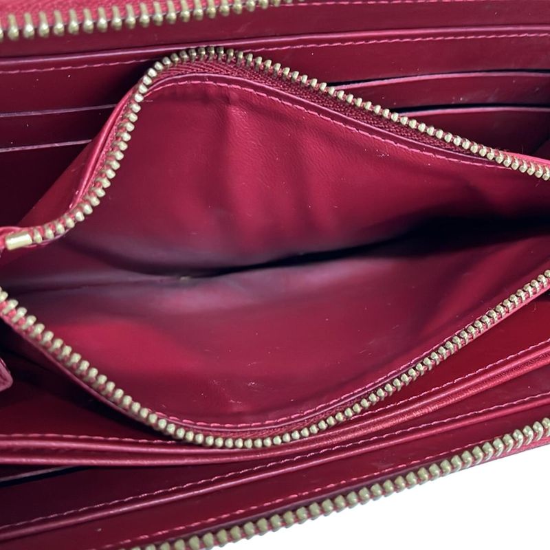 Louis Vuitton Wallet Monogram Vernis Zippy Rouge Fauvist