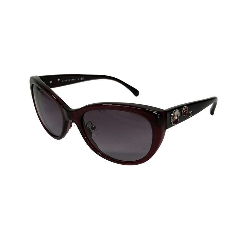 Chanel Sunglasses Camellia Red Gold Ivory Flower CC Logo