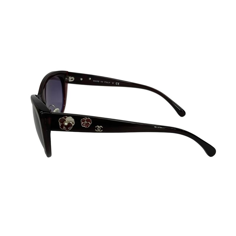 Chanel Sunglasses Camellia Red Gold Ivory Flower CC Logo