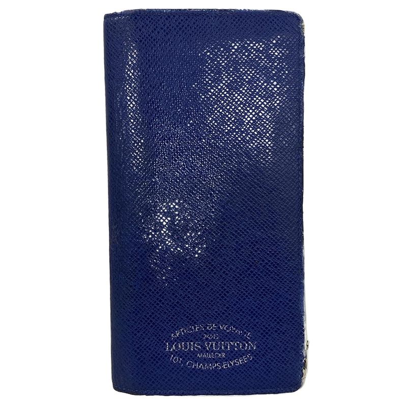 Louis Vuitton Wallet Taiga Portefeuille Brother NM Cobalt Leather