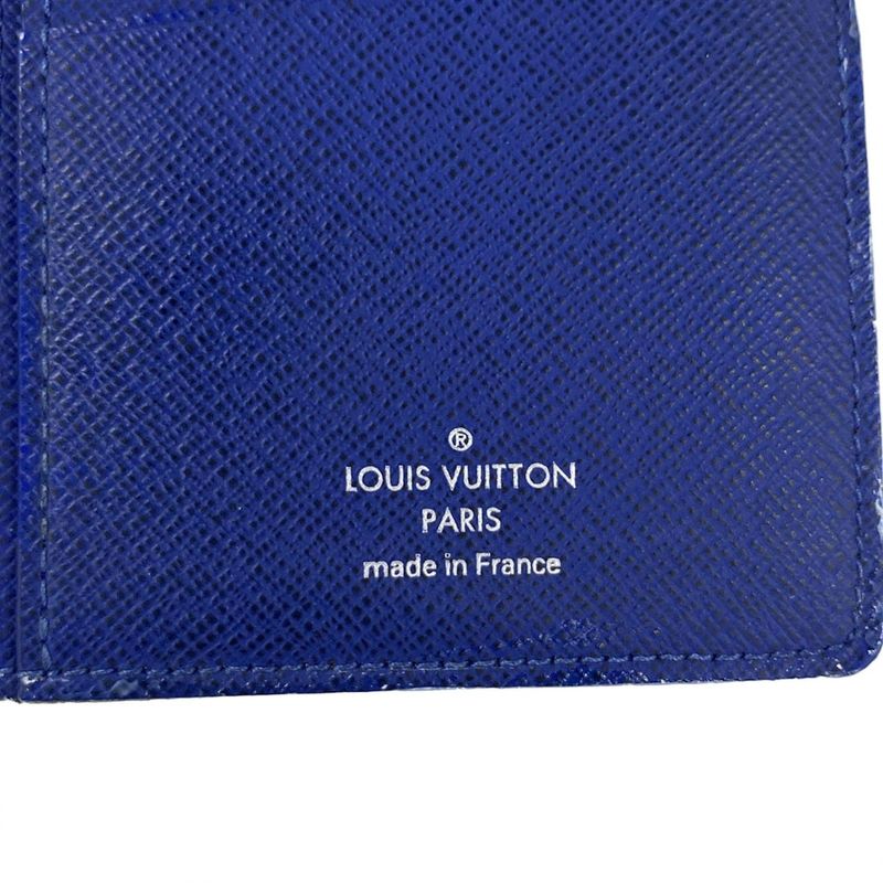 Louis Vuitton Wallet Taiga Portefeuille Brother NM Cobalt Leather