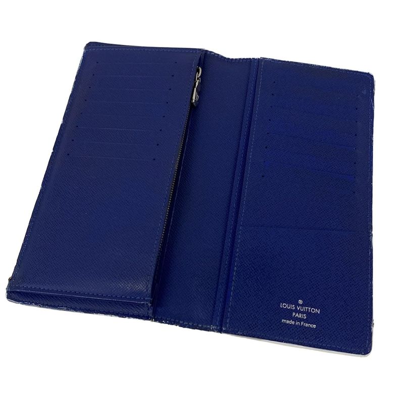 Louis Vuitton Wallet Taiga Portefeuille Brother NM Cobalt Leather