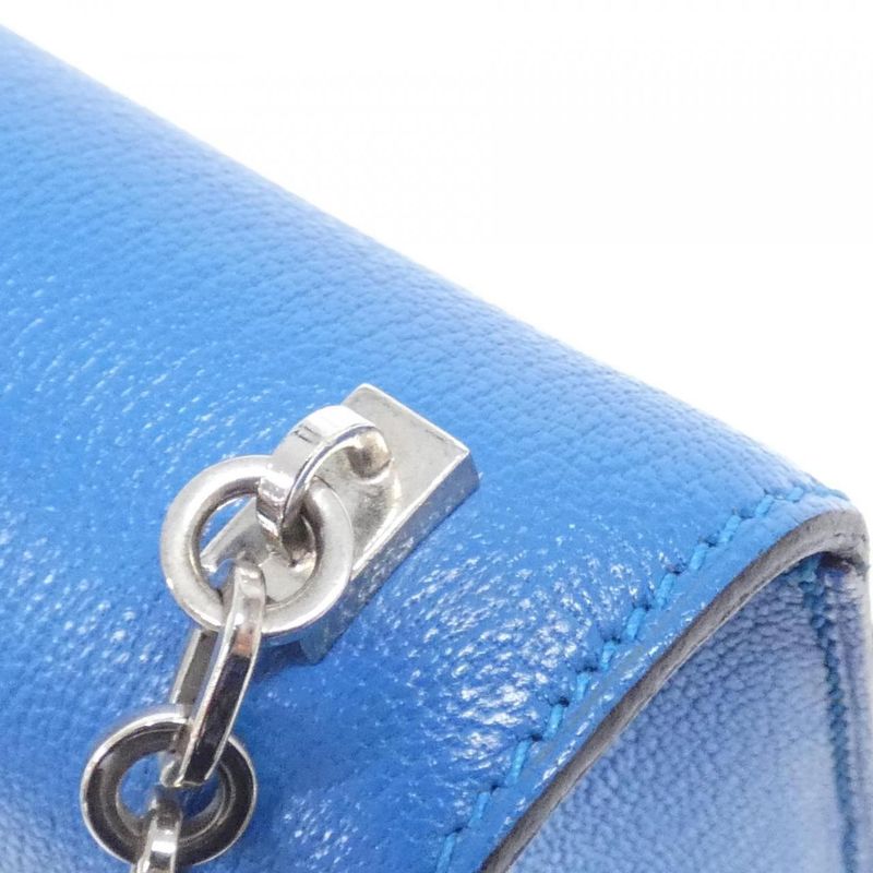 Hermes Ver Chain Mini Shoulder Bag Blue Zellige