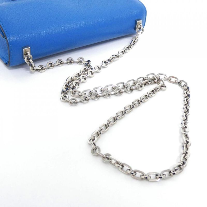 Hermes Ver Chain Mini Shoulder Bag Blue Zellige