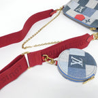 Louis Vuitton Denim Monogram Multi Pochette Shoulder Bag