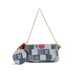 Louis Vuitton Denim Monogram Multi Pochette Shoulder Bag