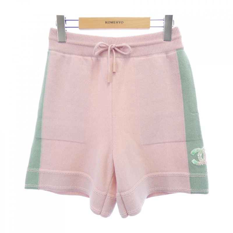 Chanel Shorts Cashmere Green Pink
