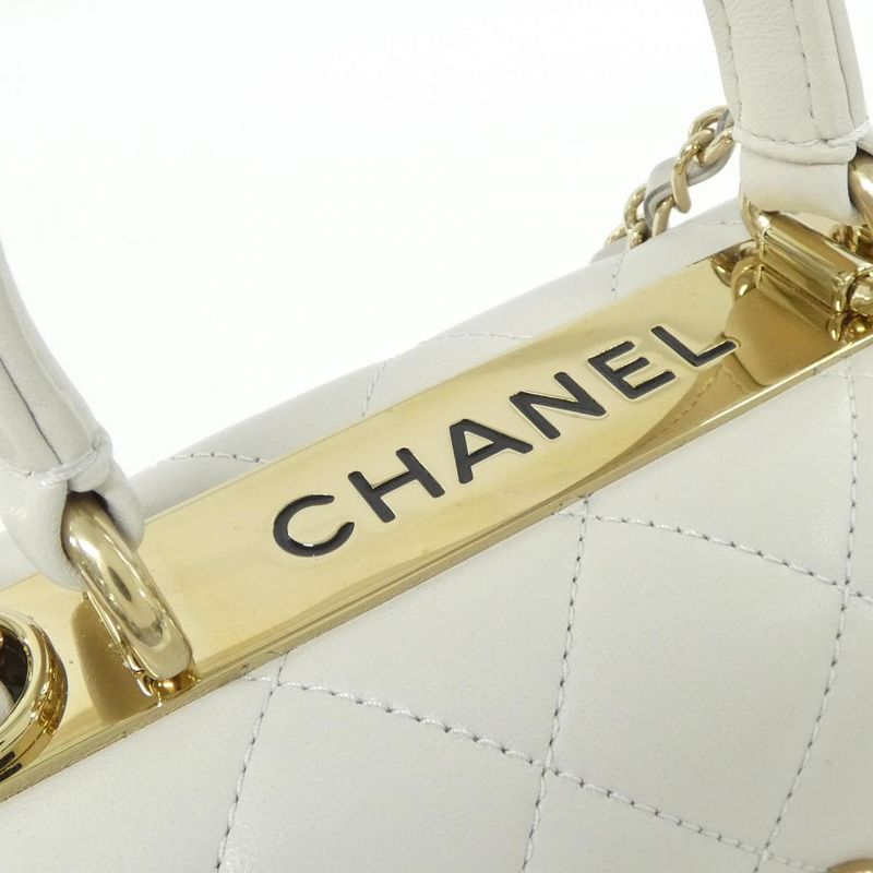 Chanel Bag Gold Light Gray