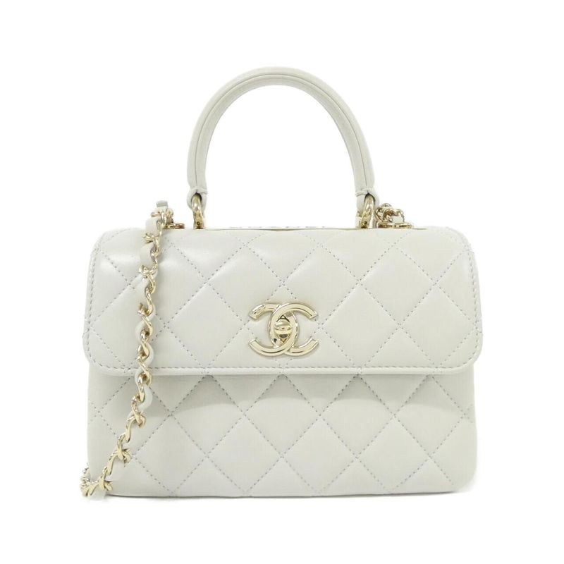 Chanel Bag Gold Light Gray