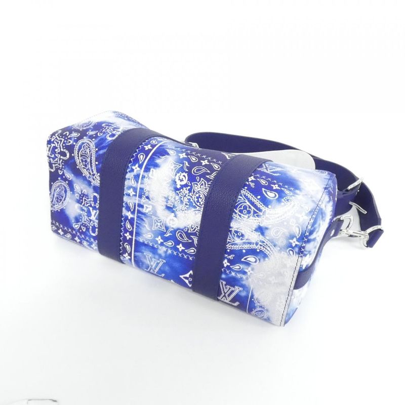 Louis Vuitton Monogram Bandana City Keepall Shoulder Bag Bleu