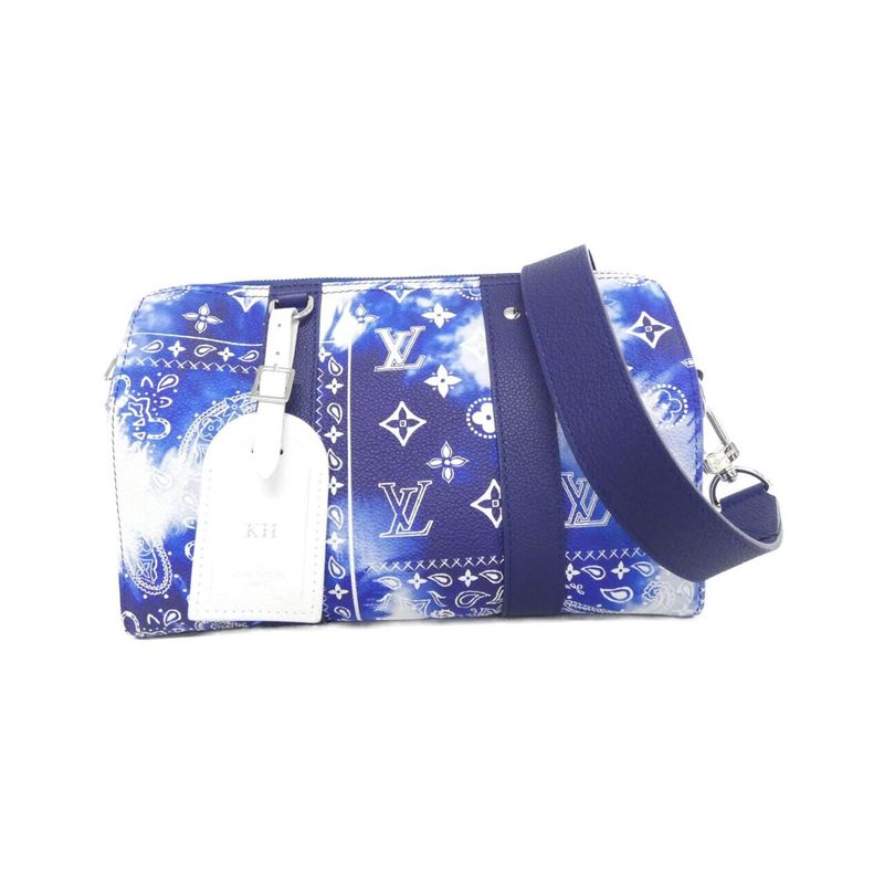 Louis Vuitton Monogram Bandana City Keepall Shoulder Bag Bleu