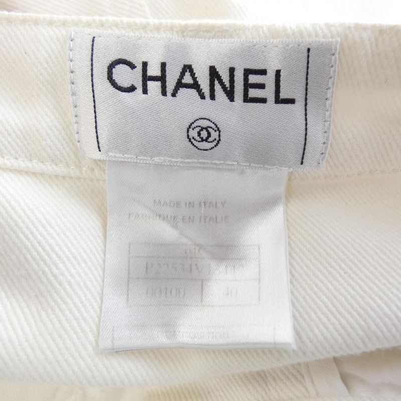 Chanel Vintage 04C Pants White Translucency