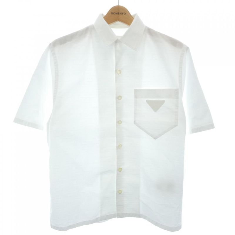 Prada Triangle Logo S/S Shirt White Translucency