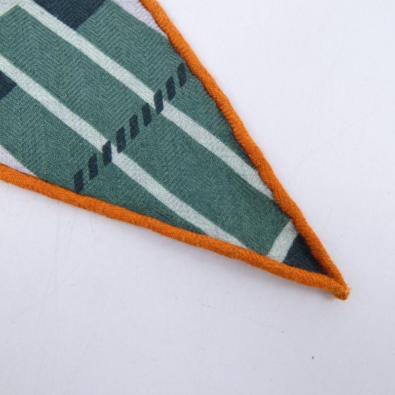 Hermes Cheval Punk Losange Stole Gray Green