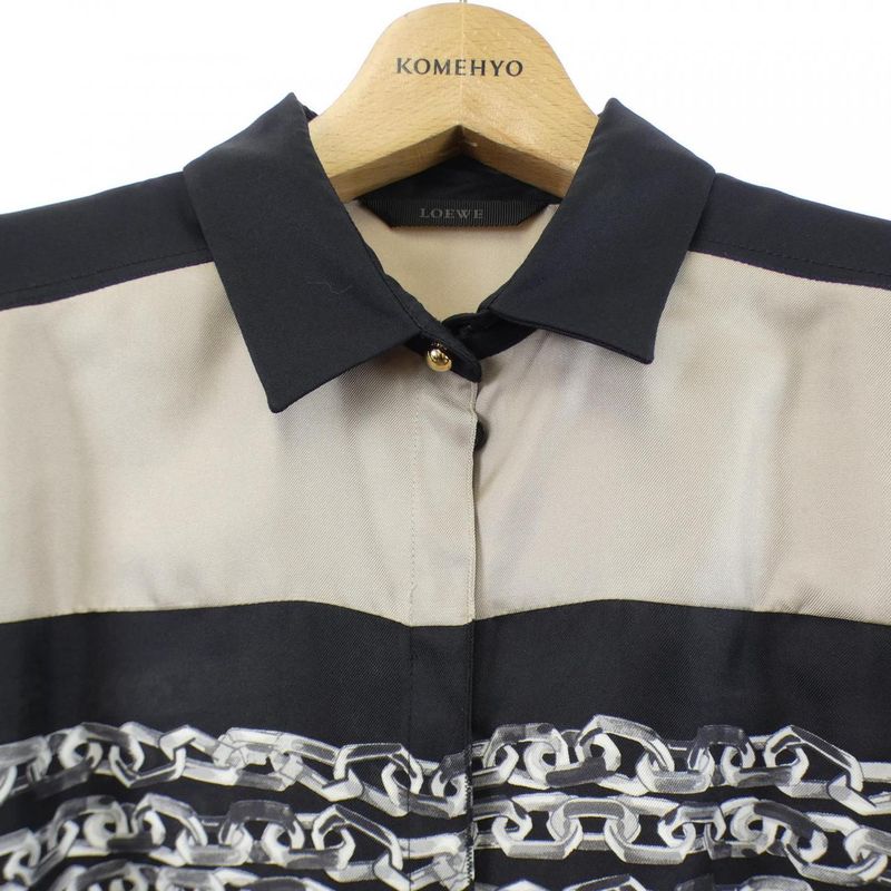 Loewe Shirt Silk Black Beige