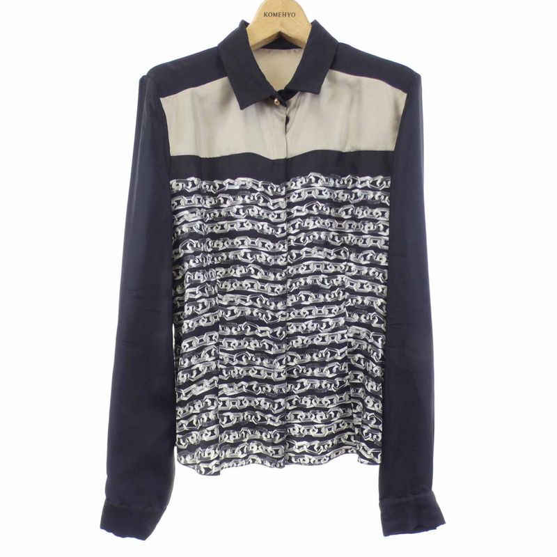 Loewe Shirt Silk Black Beige