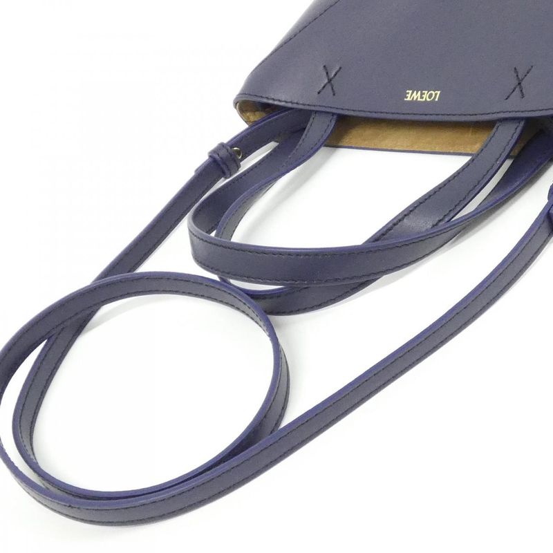 Loewe Puzzle Fold Tote Mini Bag Abyss Blue