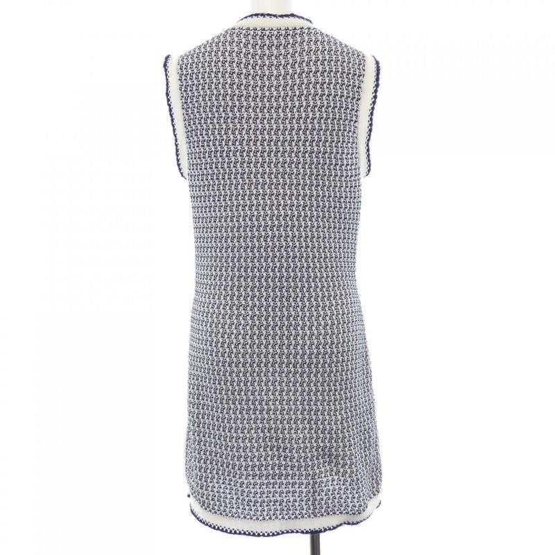 Chanel Dress White 36 Navy