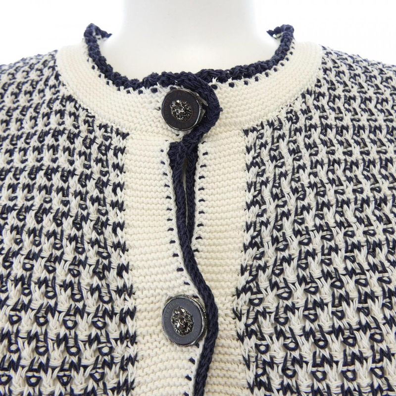 Chanel Dress White 36 Navy