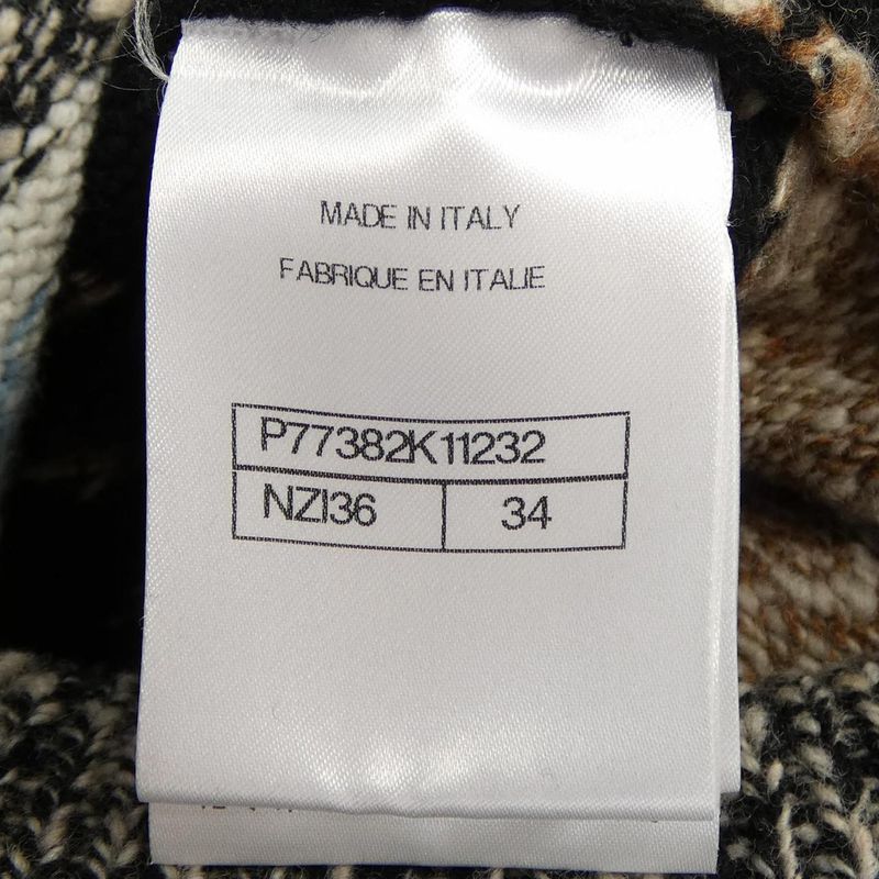 Chanel Knit Top Cashmere Black Brown Blue