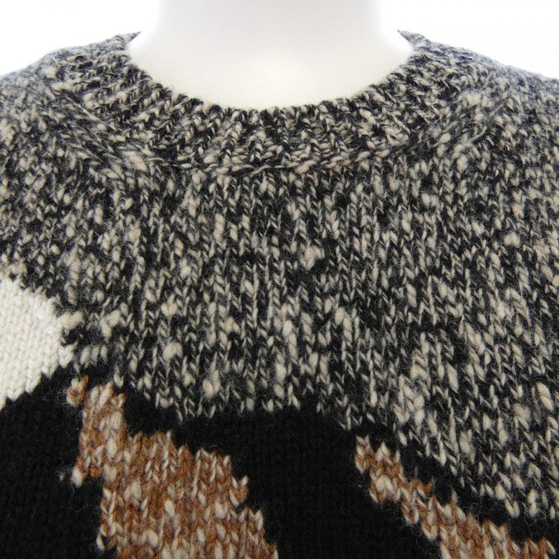 Chanel Knit Top Cashmere Black Brown Blue