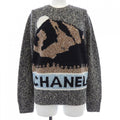 Chanel Knit Top Cashmere Black Brown Blue