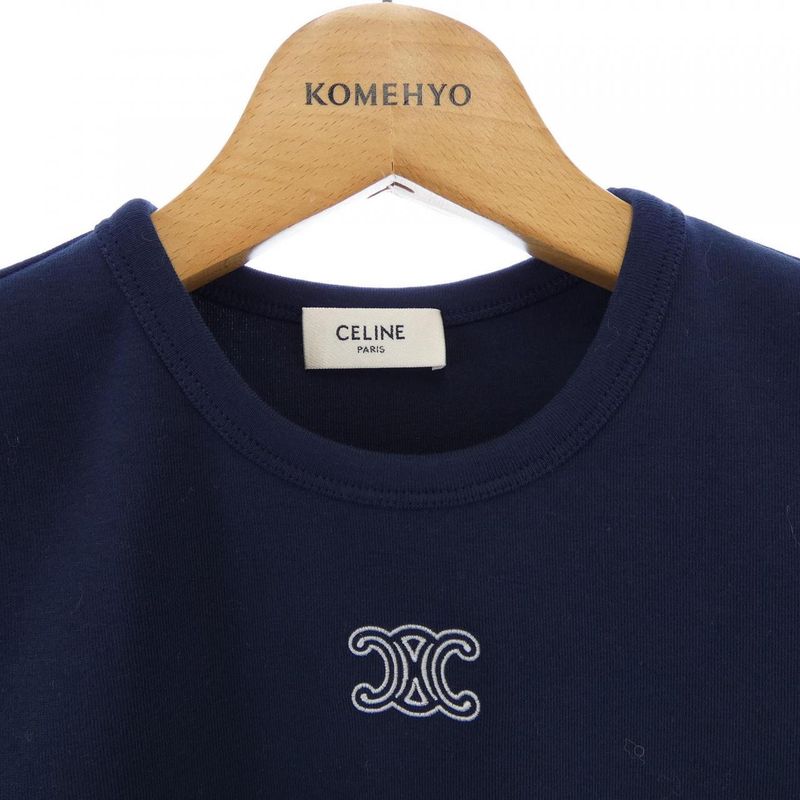 Celine Triomphe T-Shirt Navy