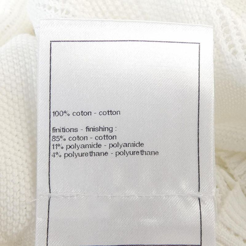 Chanel Knit Top White 36 Translucency