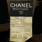 Chanel Vintage Set Shoulder Bag Black Brown