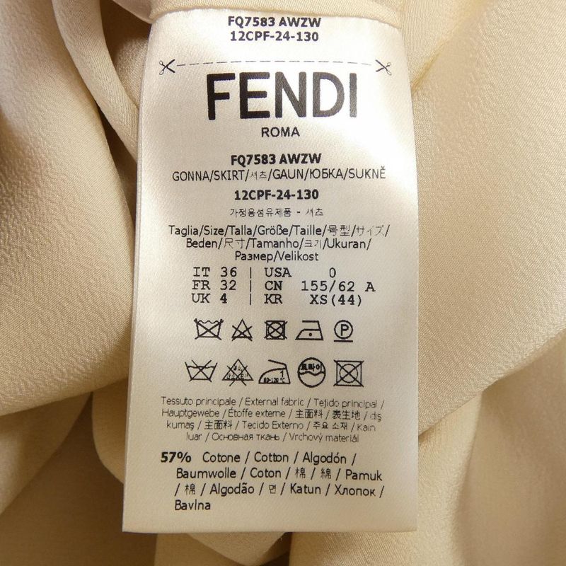 Fendi Awzw Skirt Beige 36