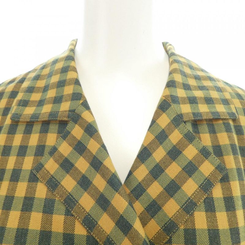 Dior Shirt Green Yellow Check
