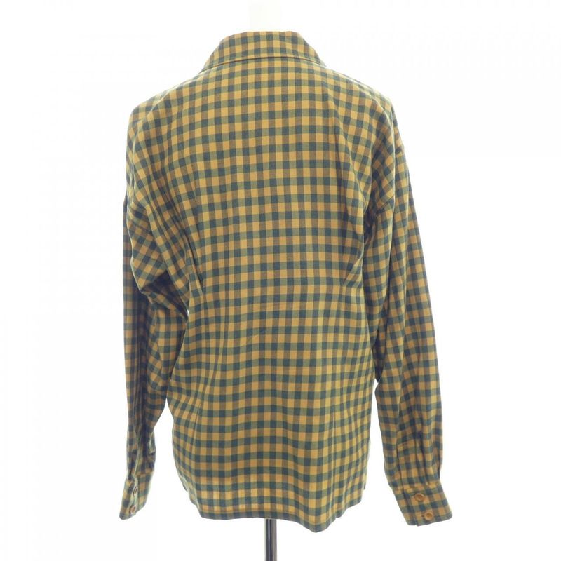 Dior Shirt Green Yellow Check