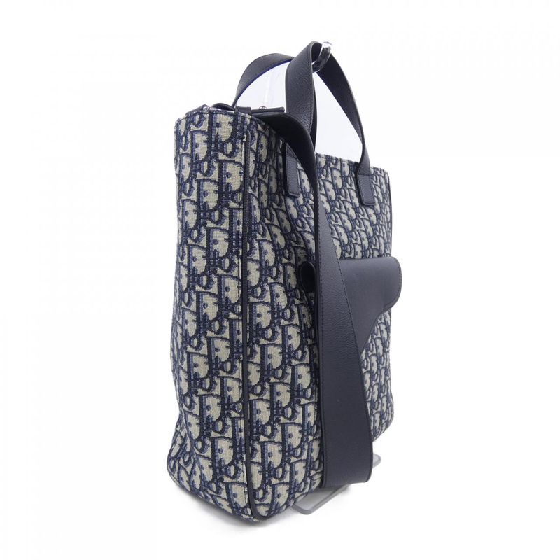 Dior Blue Jacquard Bag Black Beige