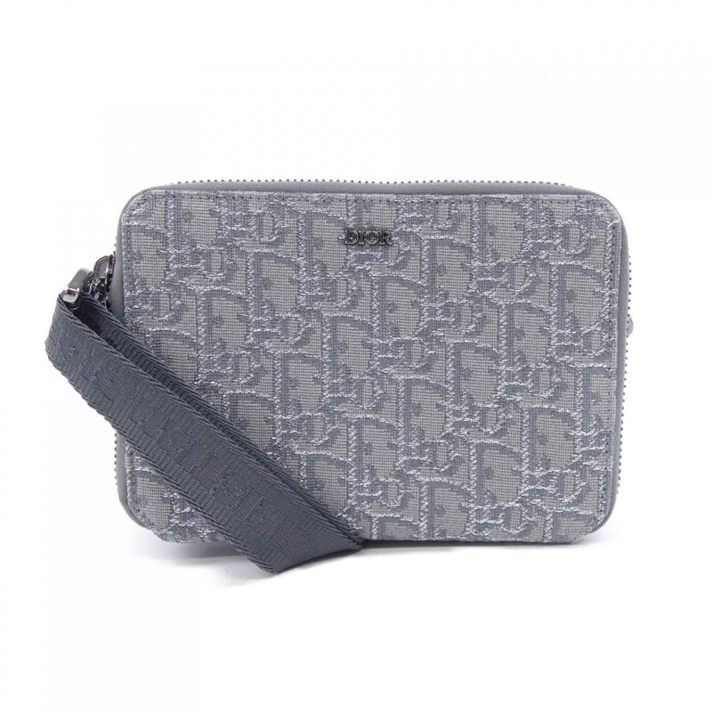 Dior Zip Pouch Oblique Peacock Card