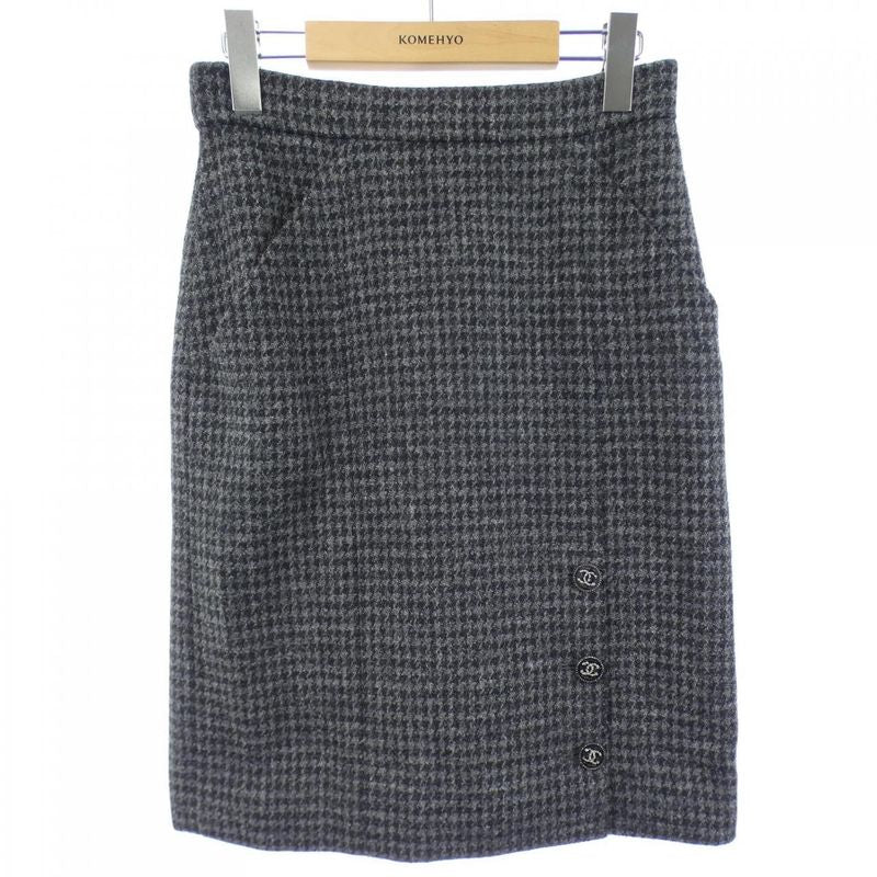 Chanel Skirt Gray 36 Check