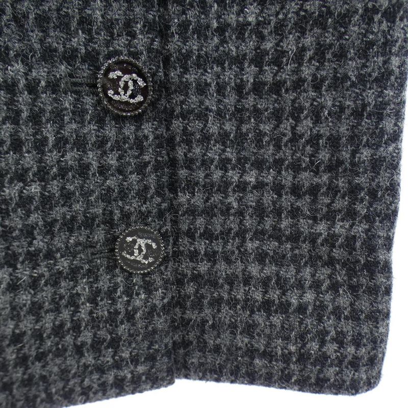 Chanel Skirt Gray 36 Check