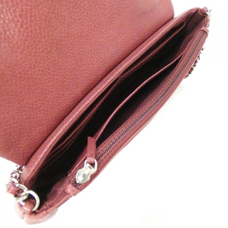 Chanel Shoulder Bag Caviar Grained Bordeaux