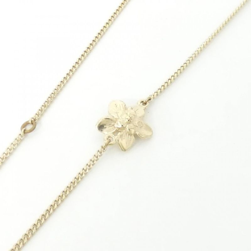 Chanel Necklace Gold Crystal
