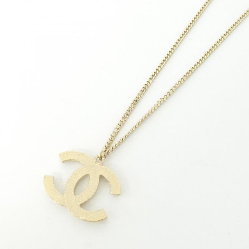 Chanel Necklace Gold Crystal