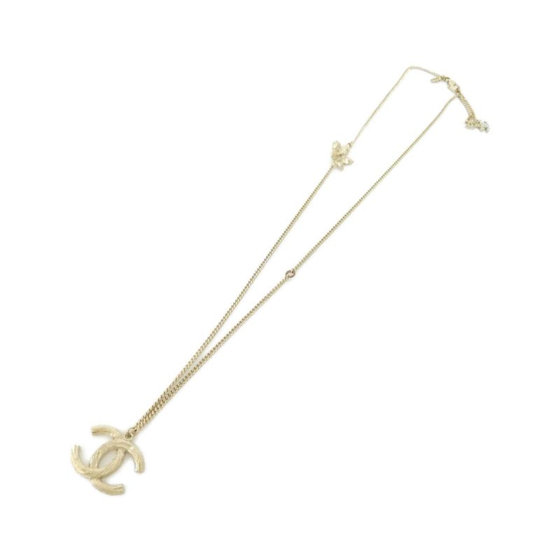 Chanel Necklace Gold Crystal