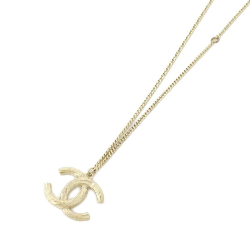 Chanel Necklace Gold Crystal